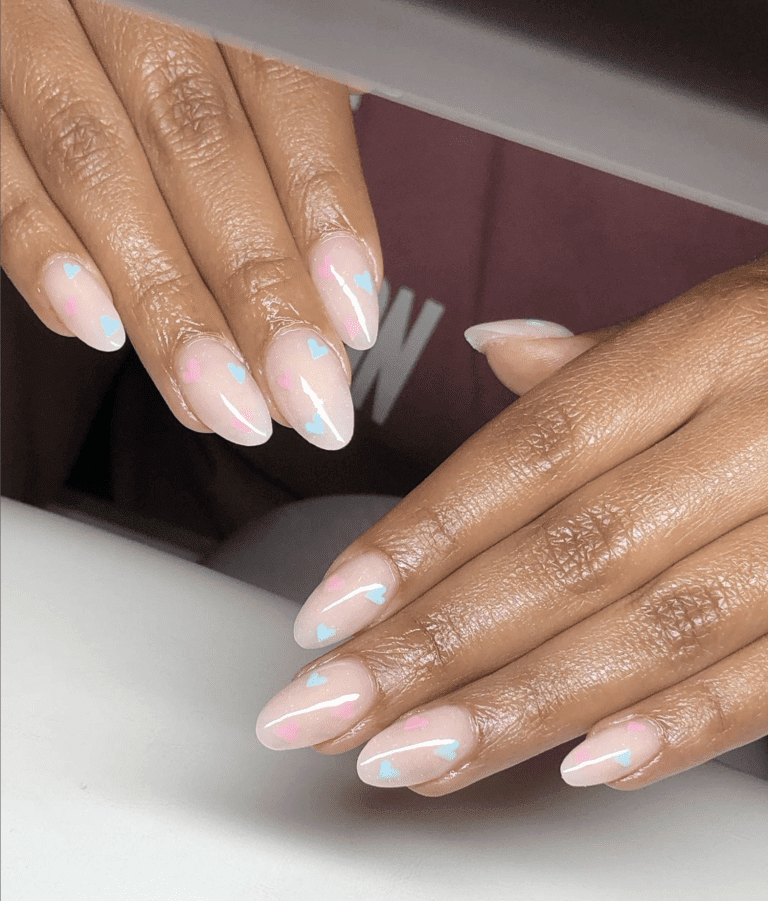 gender reveal nails