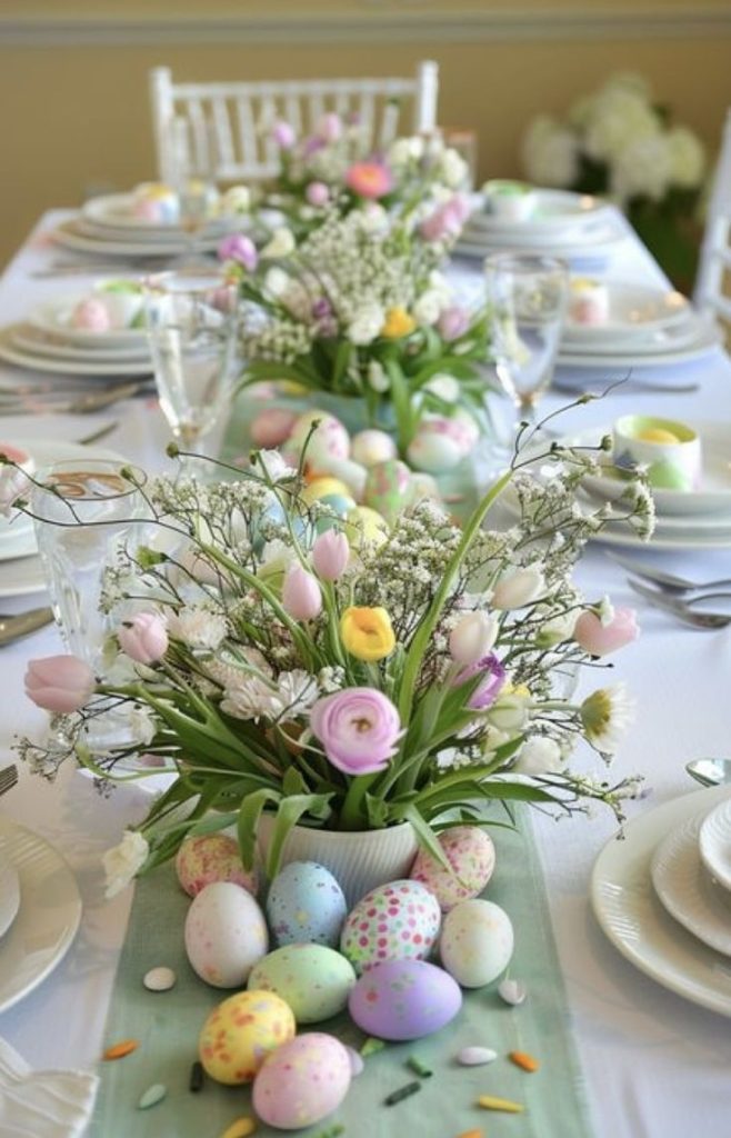 floral egg runner