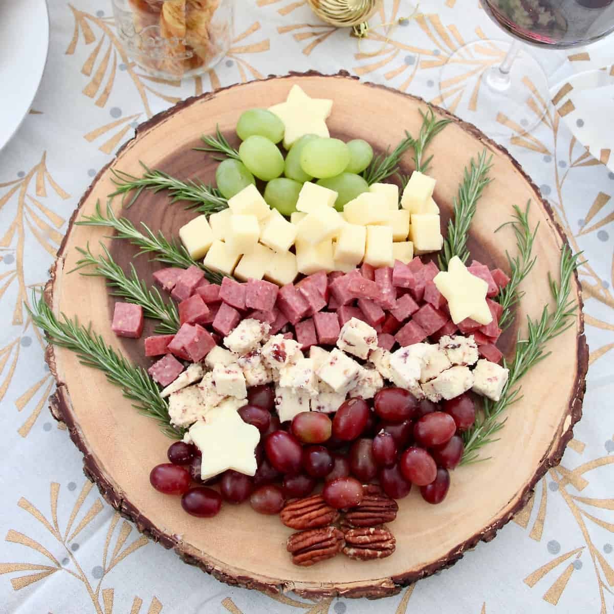 Christmas tree cheese board