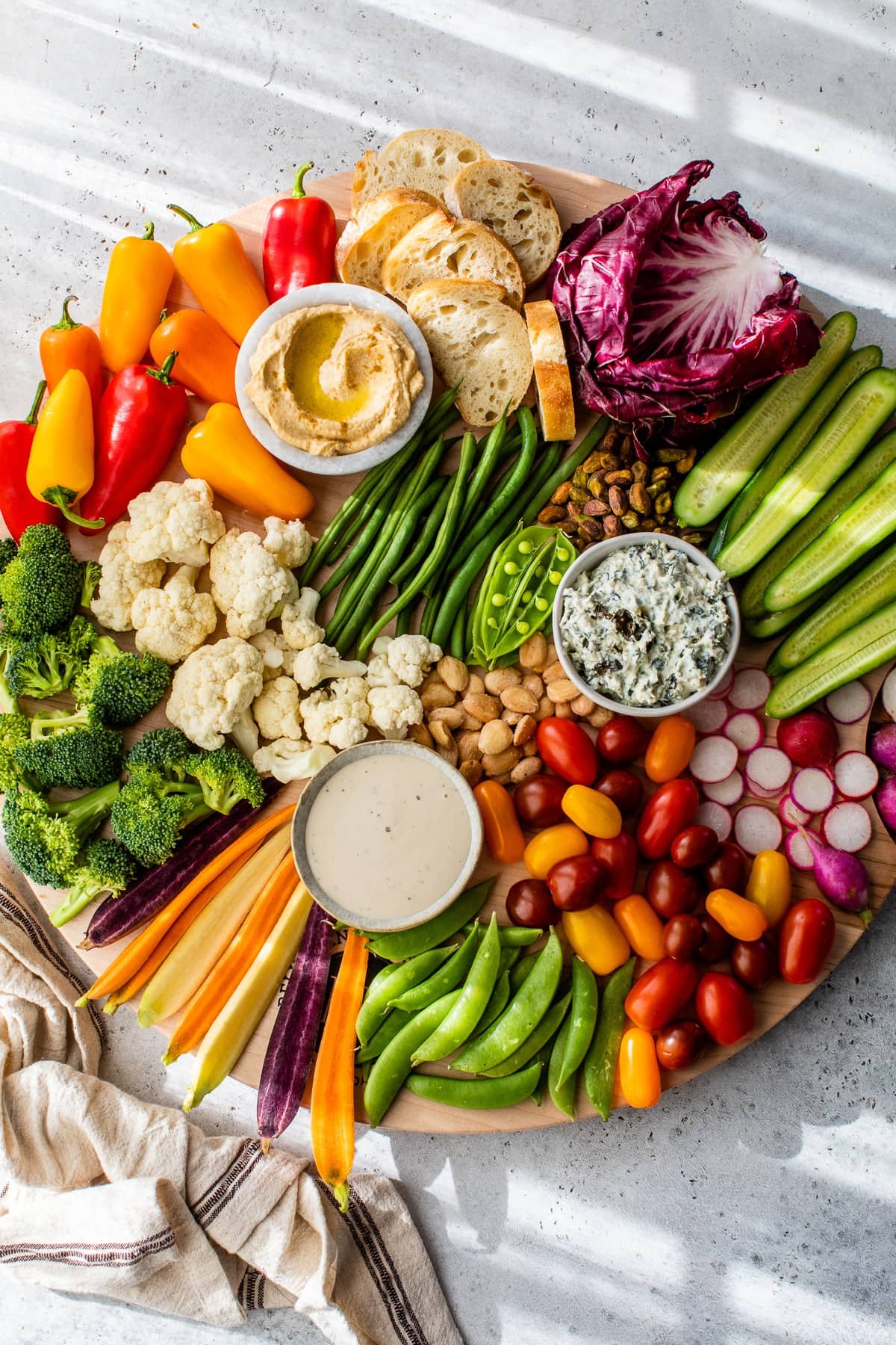 Festive veggie tray